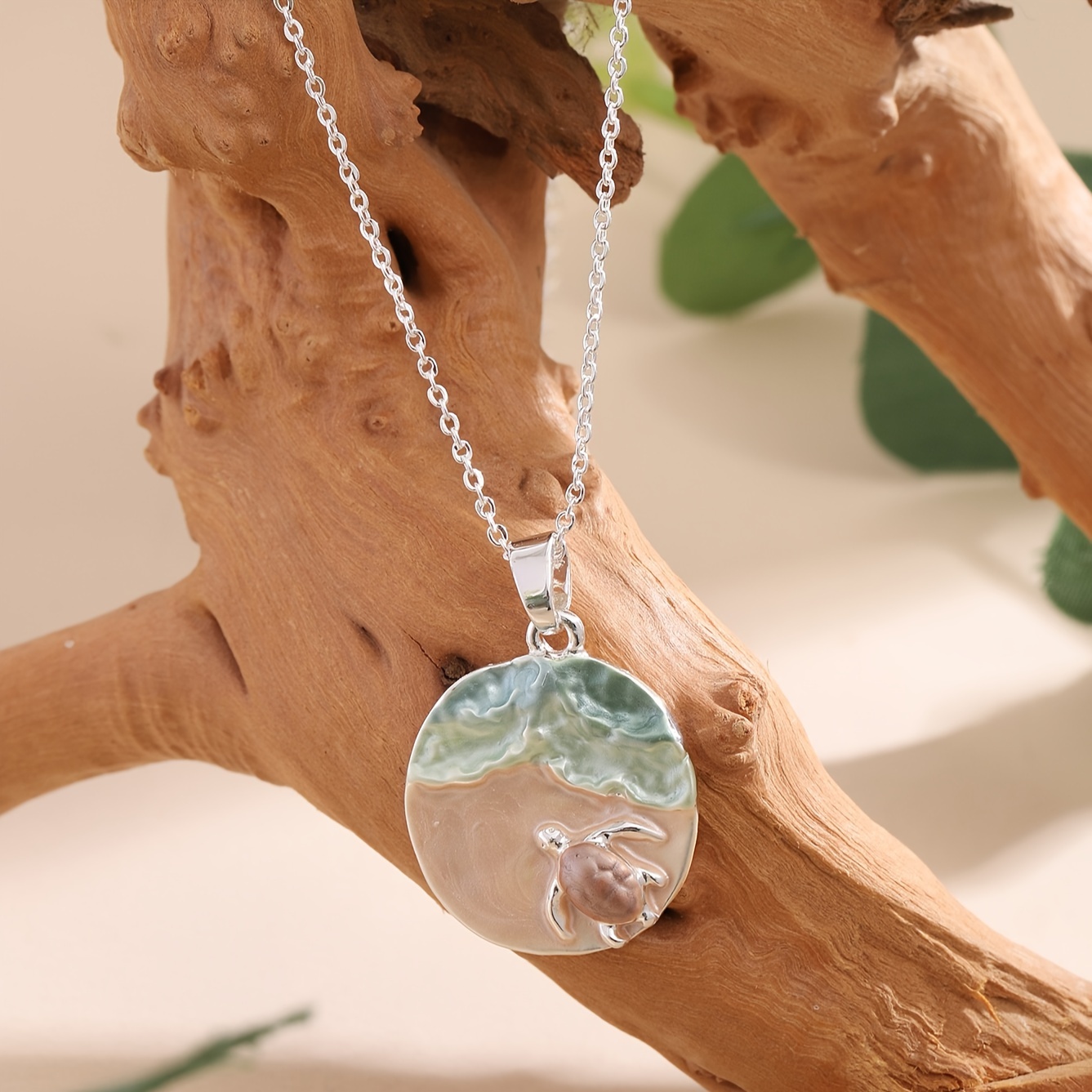 Ocean Series Turtle Pendant Necklace Nautical Theme Jewelry Set